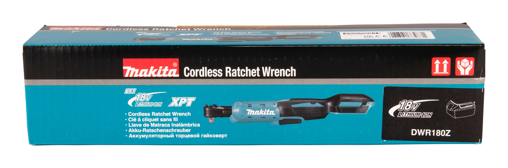 Угловой гайковерт трещетка аккумуляторный Makita DWR180Z LXT 18В, 3/8\" и 1/4\", 47.5 Нм, 0 – 800 об/мин, без акб и ЗУ