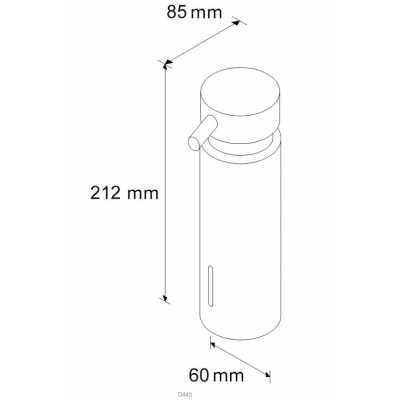 Дозатор жидкого мыла на столешницу MERIDA VIP (300 мл) матовый D44S