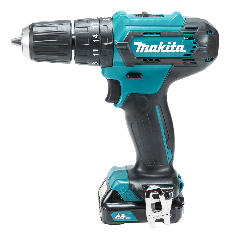 Ударная дрель-шуруповерт аккумуляторная Makita HP333DWME CXT 12В, 2х4.0 Ач, 30 Нм, 1700 об/мин