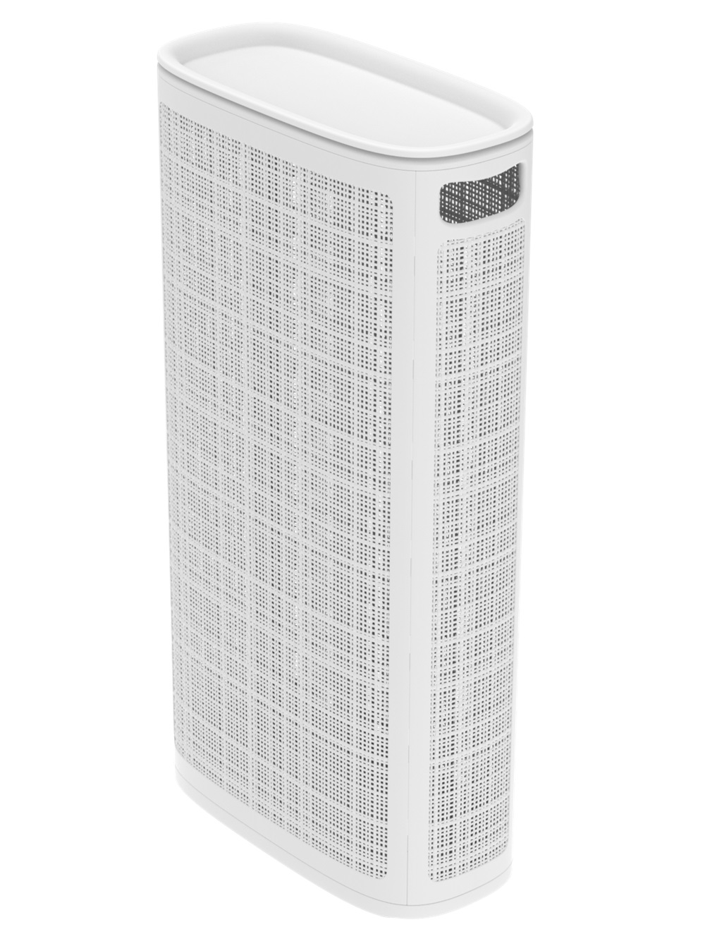 Плетёная корзина для белья сборная «Лён» 60 л (43х20х80 см) белый