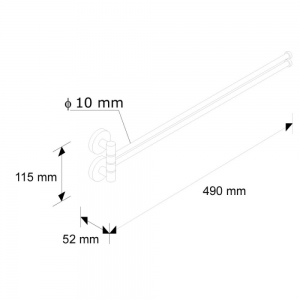Поворотная двойная вешалка MERIDA HOTEL, длина 440 мм MHW17