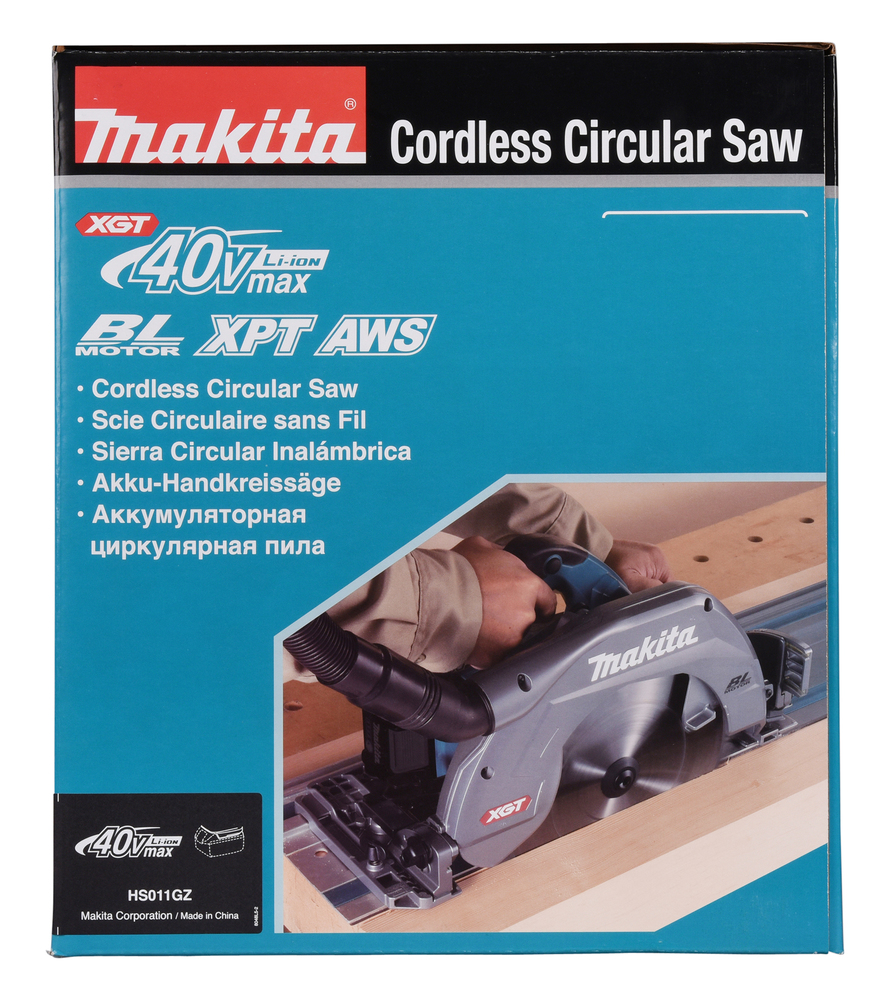 Пила дисковая аккумуляторная Makita HS011GZ XGT 40 В, 260/270 мм, 3500 об/мин, без акб и ЗУ