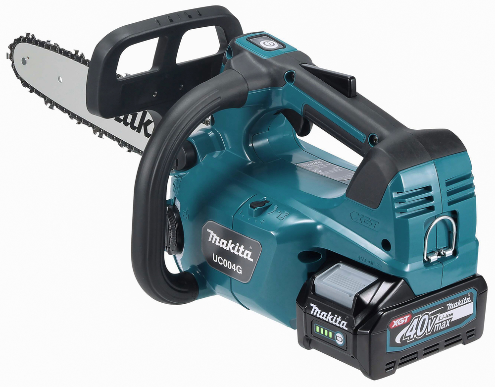 Пила цепная аккумуляторная Makita UC004GZ XGT 40v MAX, 1400 Вт, 14"/35 см, 3/8",1,1 мм, 24,8 м/с, инстр.натяжка BL, WG, без акб и ЗУ