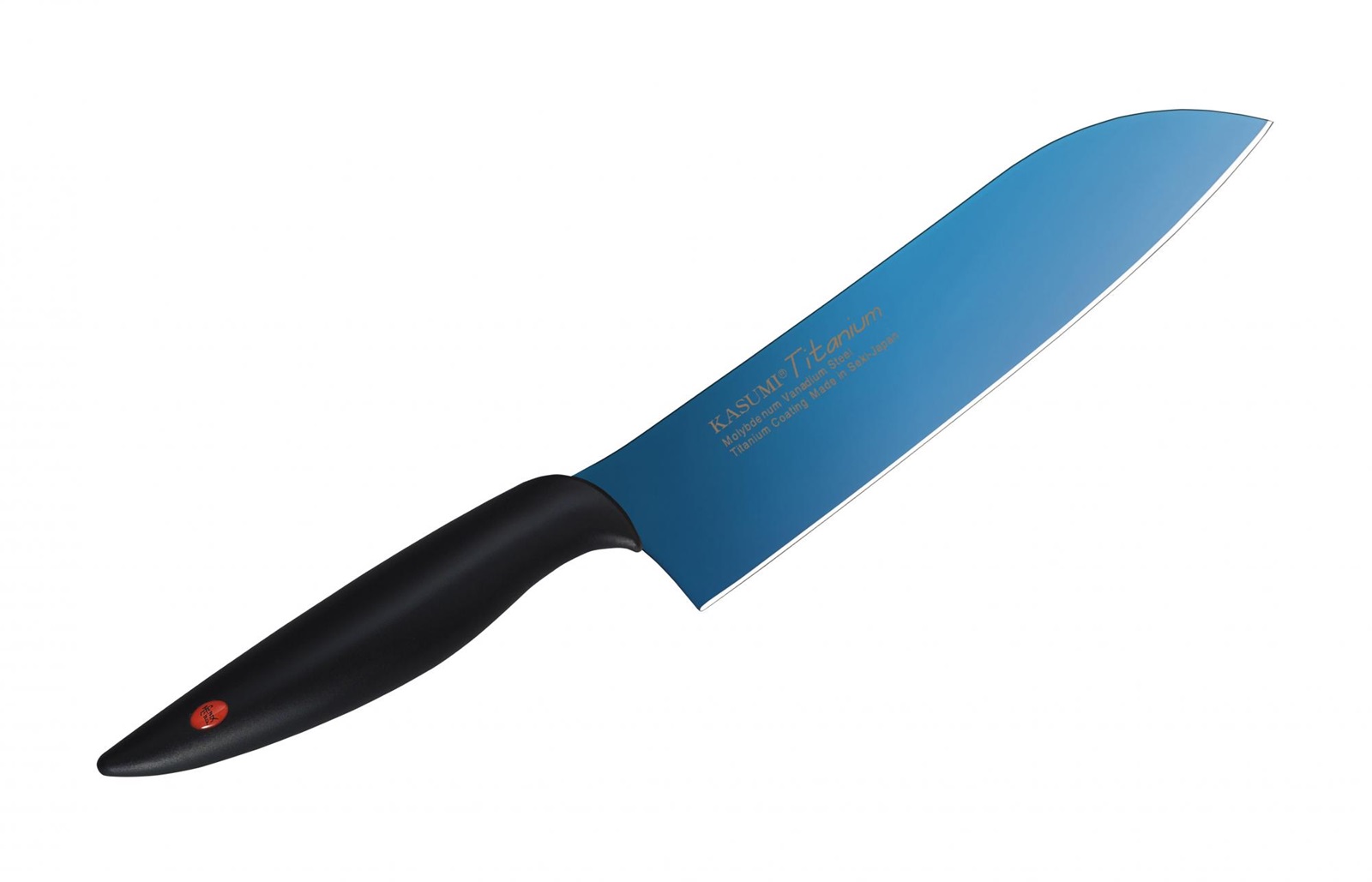 Нож кухонный Сантоку Kasumi Titanium (blue)