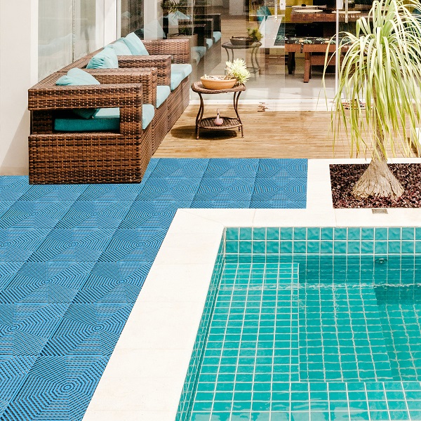 Плитка садовая HELEX голубая