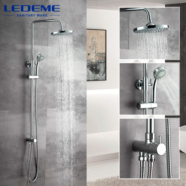 ДУШЕВАЯ СТОЙКА LEDEME L2400 С ТРОПИЧЕСКИМ ДУШЕМ