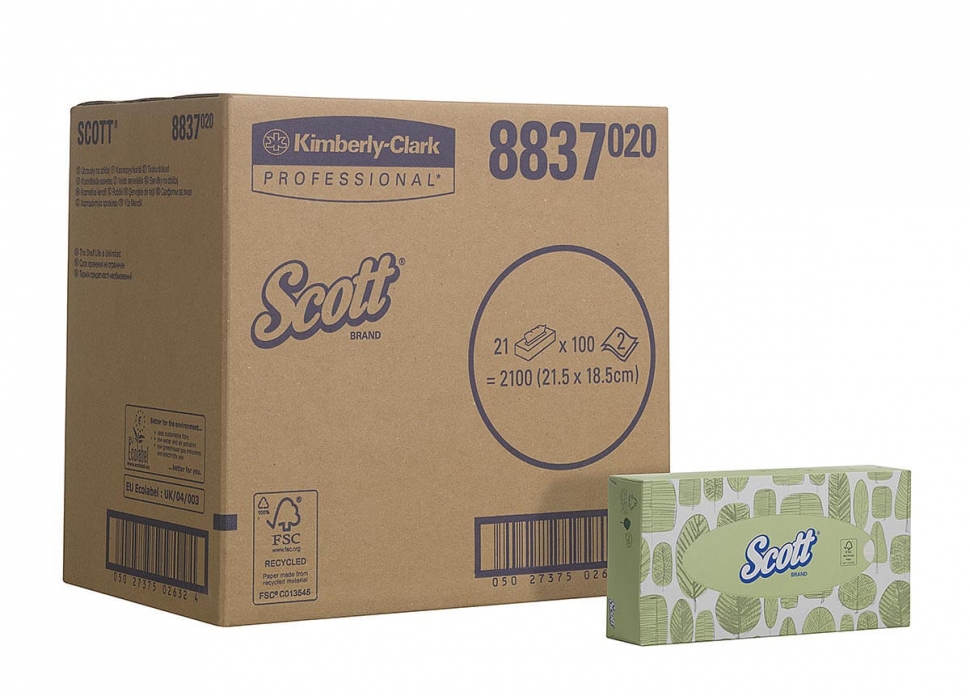Гигиенические салфетки для лица Kimberly-Clark SCOTT 8837 21х100л.