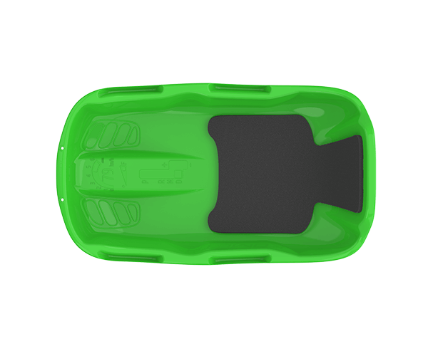 Санки с мягкой сидушкой и ручкой "Комета" Зеленый