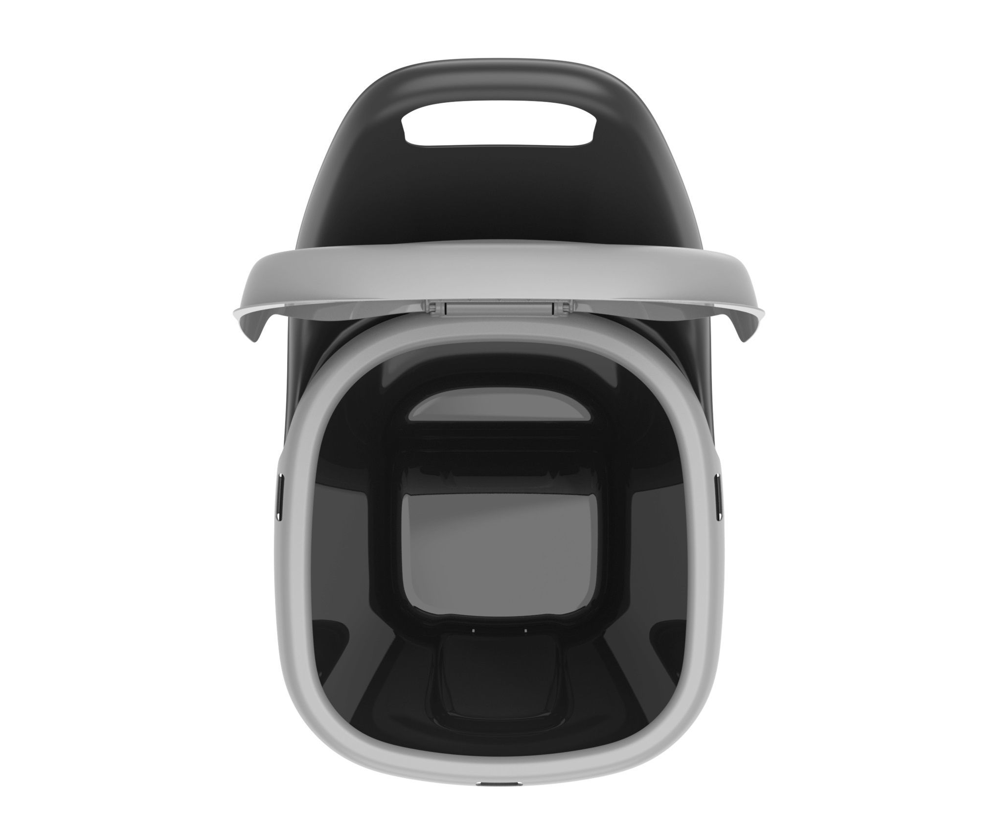 Тележка садовая с зажимом для пакета и крышкой 38л чёрная