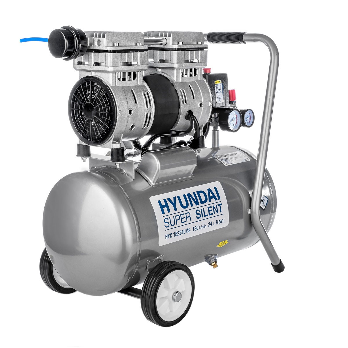 Компрессор безмасляный HYUNDAI НYC 18224LMS поршневой, бесшумный