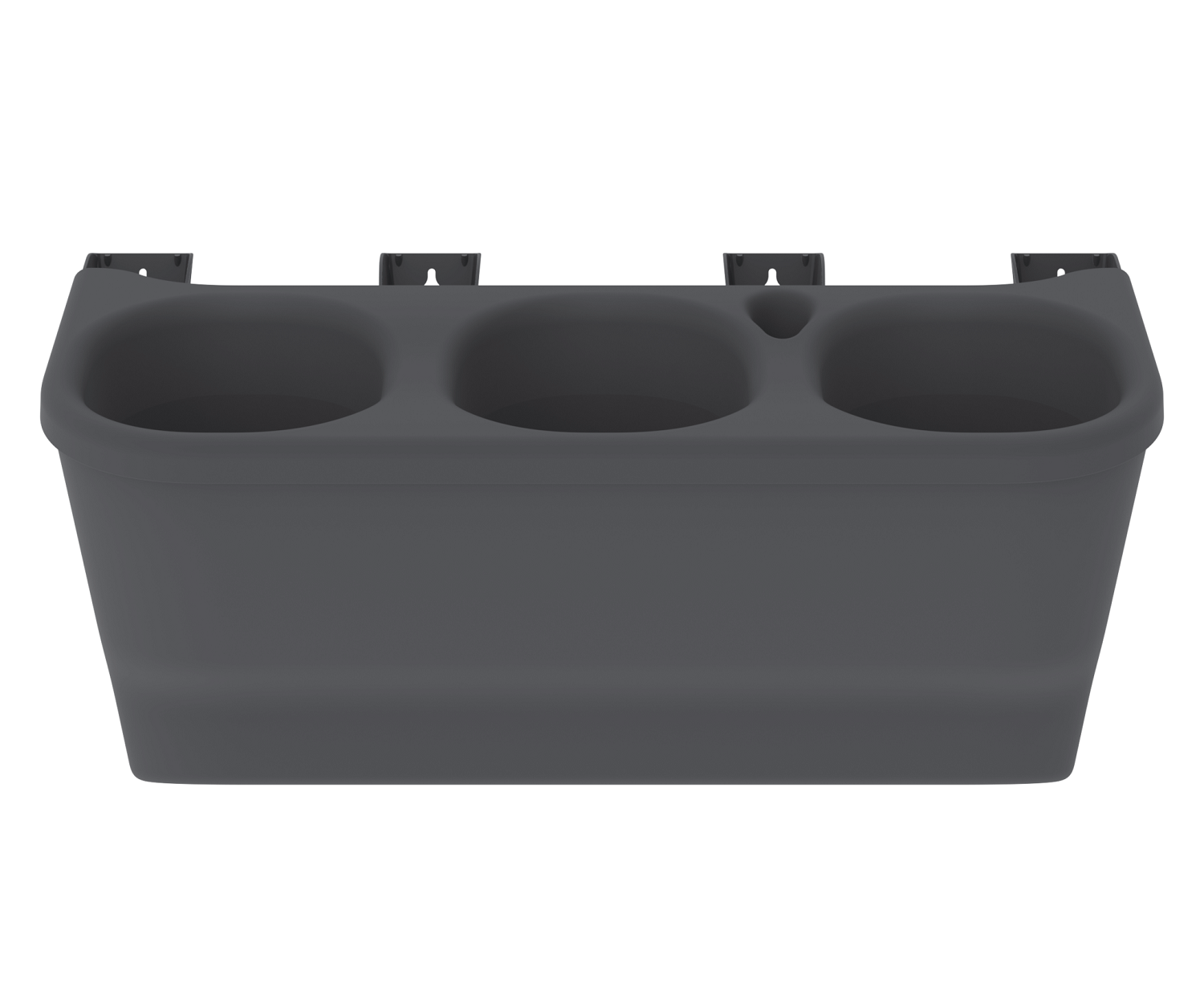 Фитомодуль с системой прикорневого полива 2л х3 (настенное кашпо) (59х25х27 см) (графит), комплект 9 шт