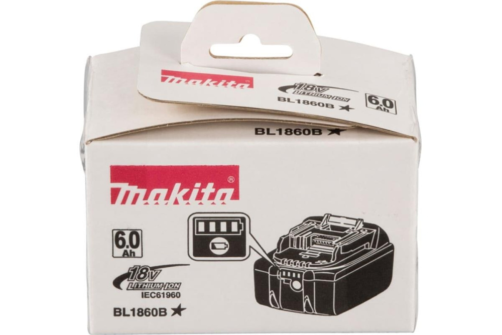 Аккумулятор BL1860B Makita LXT 18В, 6Ач, инд. заряда