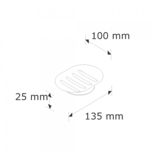 Мыльница настольная MERIDA HOTEL, хромированная MHA09