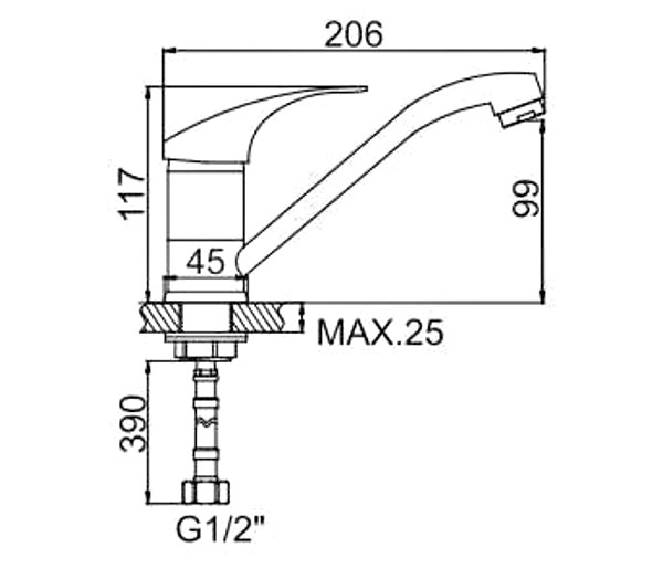 СМЕСИТЕЛЬ ДЛЯ КУХНИ LEDEME L4536-2