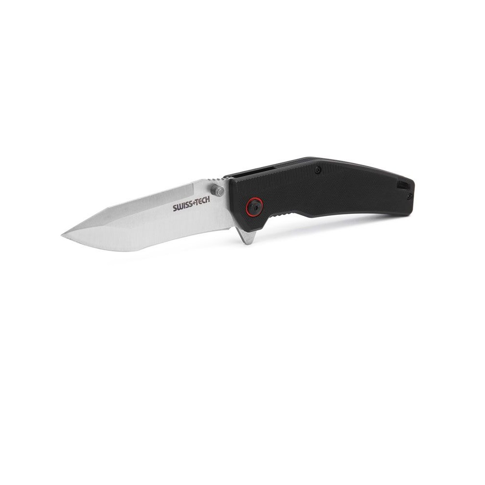 Нож складной 9 см с сатиновым лезвием , рукоятка G-10 стеклотекстолит SWISS+TECH