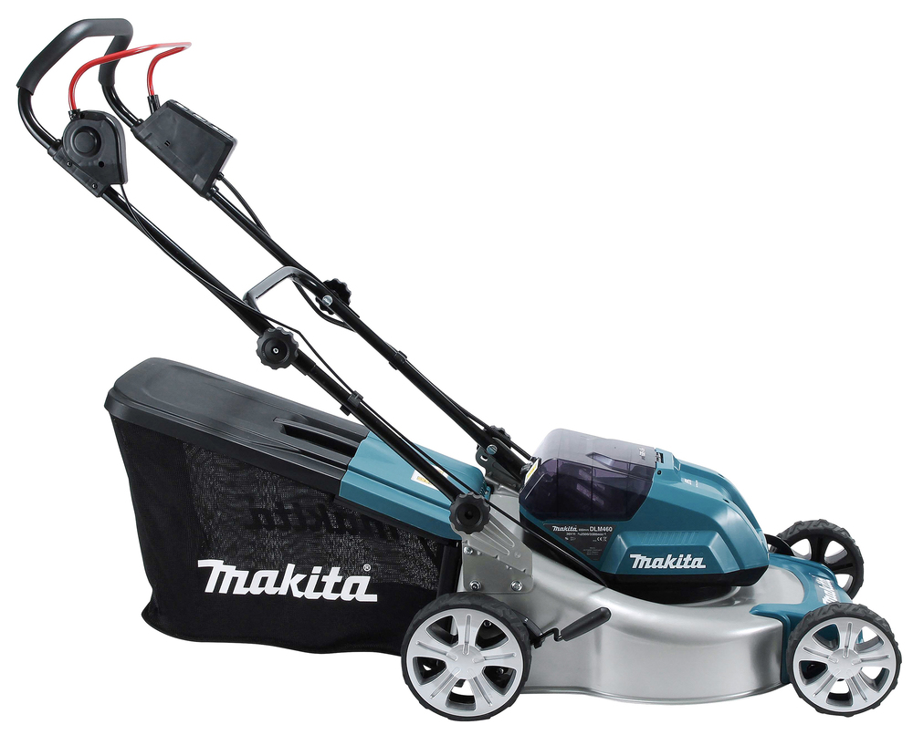 Газонокосилка аккумуляторная Makita DLM460PT2 LXT BL 2х18В, металлическая дека 46 см, травосбор 50 л, 3в1, BL1850Bx2 ш, без ЗУ