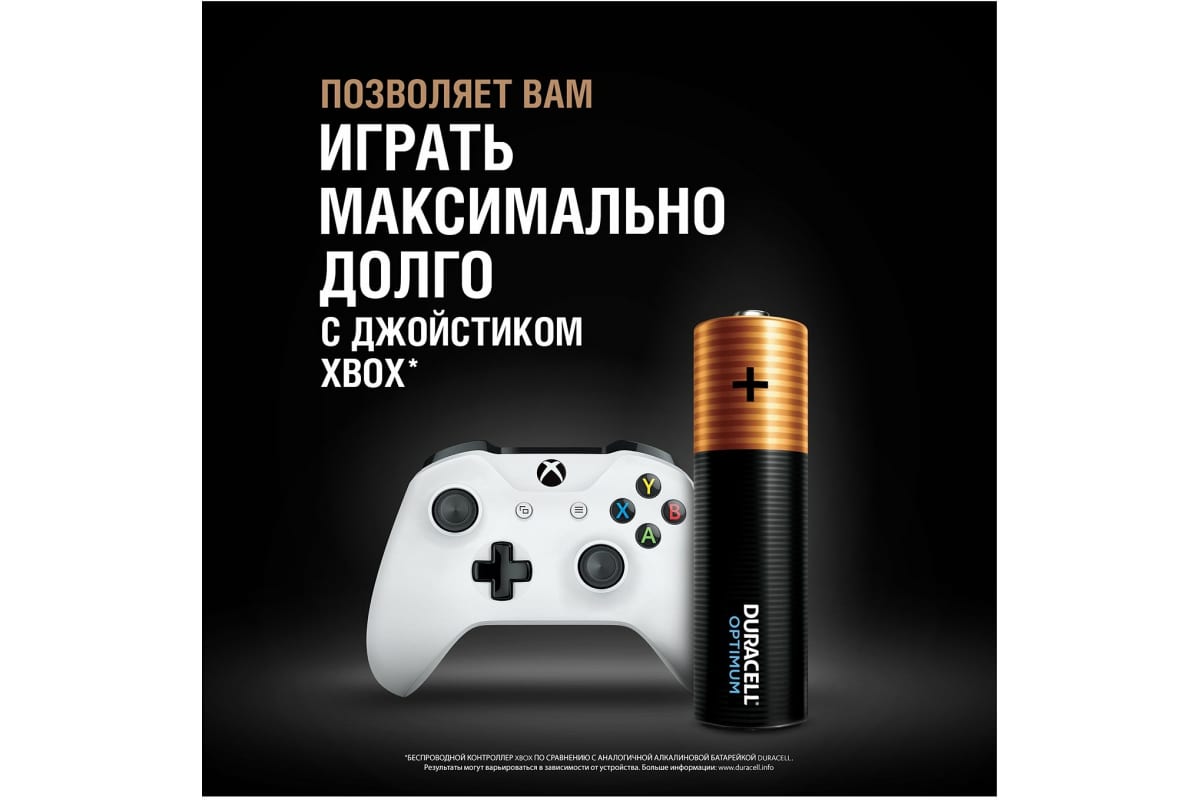 Элемент питания Duracell AA алкалиновые 1,5v 4шт LR6-4BL Optimum