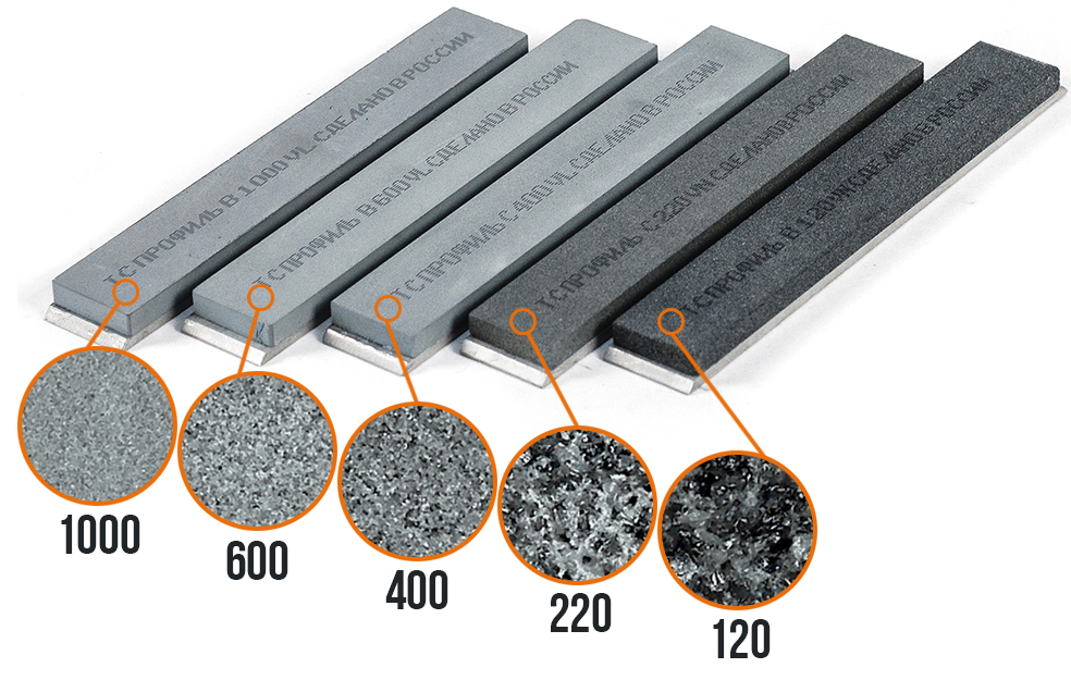 Камни для заточки TSPROF Профиль CS, на бланках (5 шт)