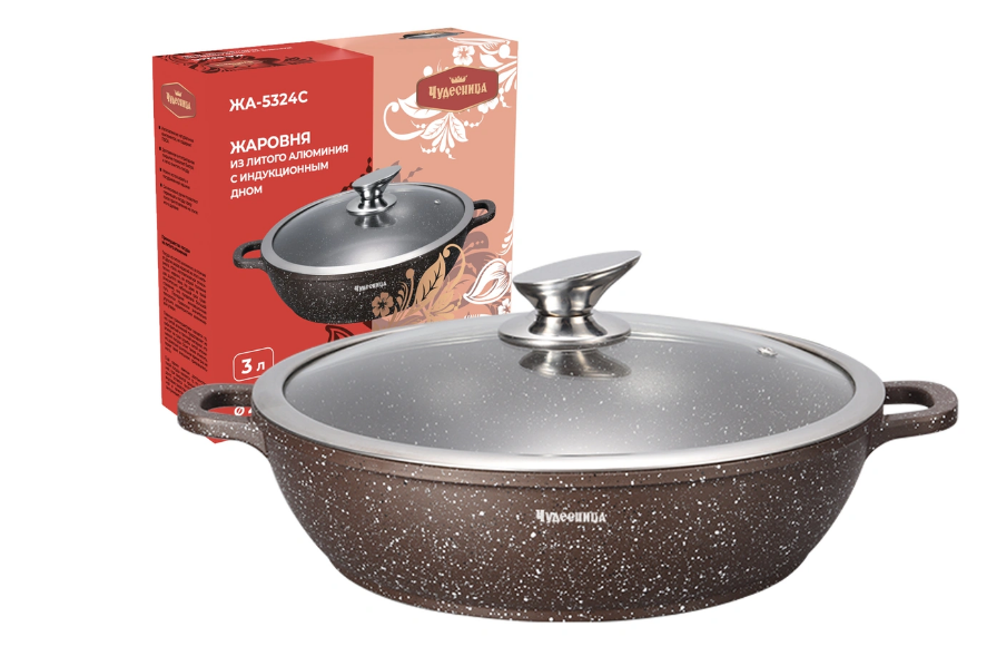 Жаровня  с крышкой ЧУДЕСНИЦА 3л