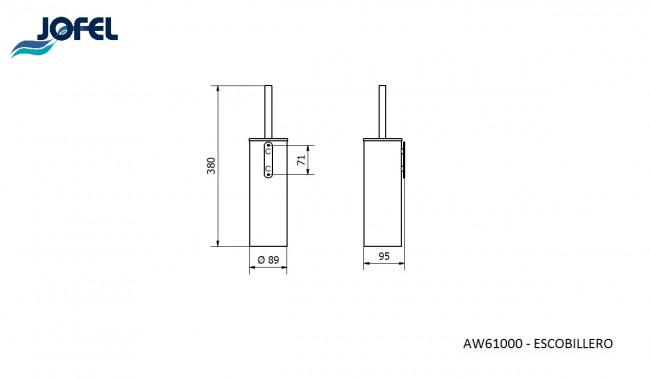 WC-ёршик с контейнером AW61000 полиров. пов-ть