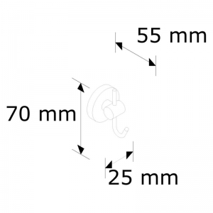 Крючок настенный одинарный MERIDA (полированный) MHW22