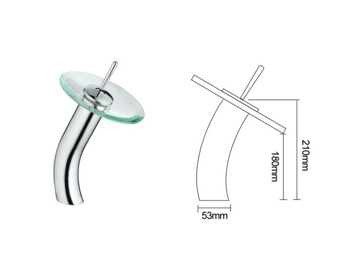 СМЕСИТЕЛЬ LEDEME L1055-3 ДЛЯ УМЫВАЛЬНИКА, КАСКАДНЫЙ ИЗЛИВ