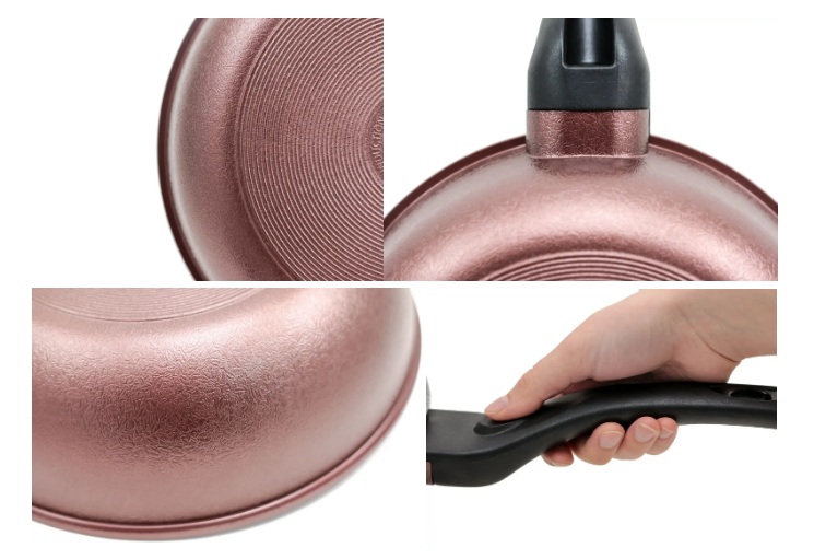 Сковорода Gochu Ecoramic 20 см с мраморным покрытием для всех видов плит без крышки