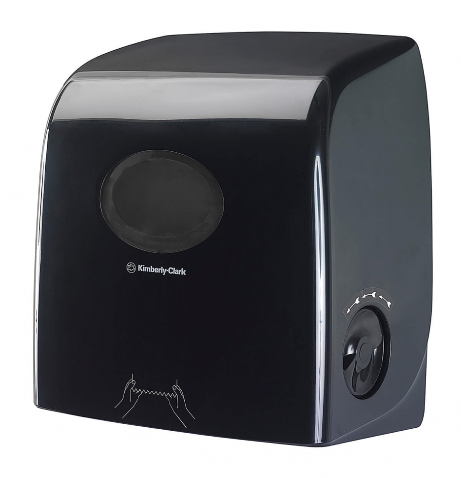 Диспенсер для рулонных полотенец Kimberly-Clark Aquarius Slimroll чёрный 7185