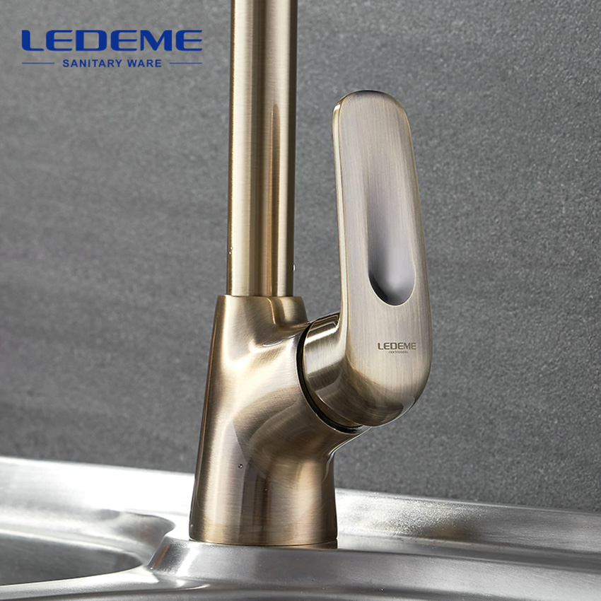 СМЕСИТЕЛЬ ДЛЯ КУХНИ LEDEME L4048C, БРОНЗА