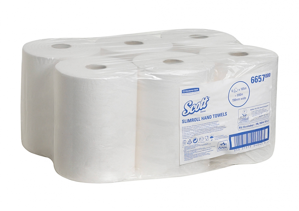 Бумажные полотенца в рулонах Kimberly-Clark SCOTT SLIMROLL 6657