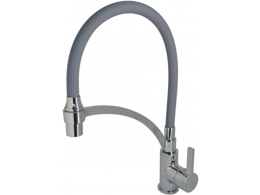 СМЕСИТЕЛЬ ДЛЯ КУХНИ LEDEME L4499-9 ГИБКИЙ ИЗЛИВ СЕРЫЙ