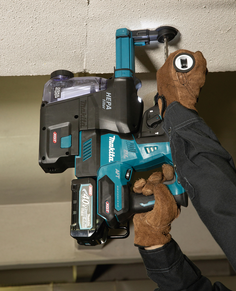 Перфоратор аккумуляторный Makita HR001GM201 XGT 40В, 2х4.0 Ач, 28 мм, 2,8 Дж, SDS-PLUS