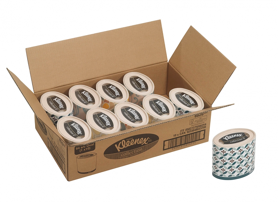 Гигиенические салфетки настольные Kimberly-Clark Клинекс 8826, трехслойные