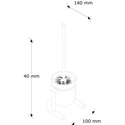 Ершик для унитаза MERIDA HOTEL  напольный, с керамическим стаканом SZMSA