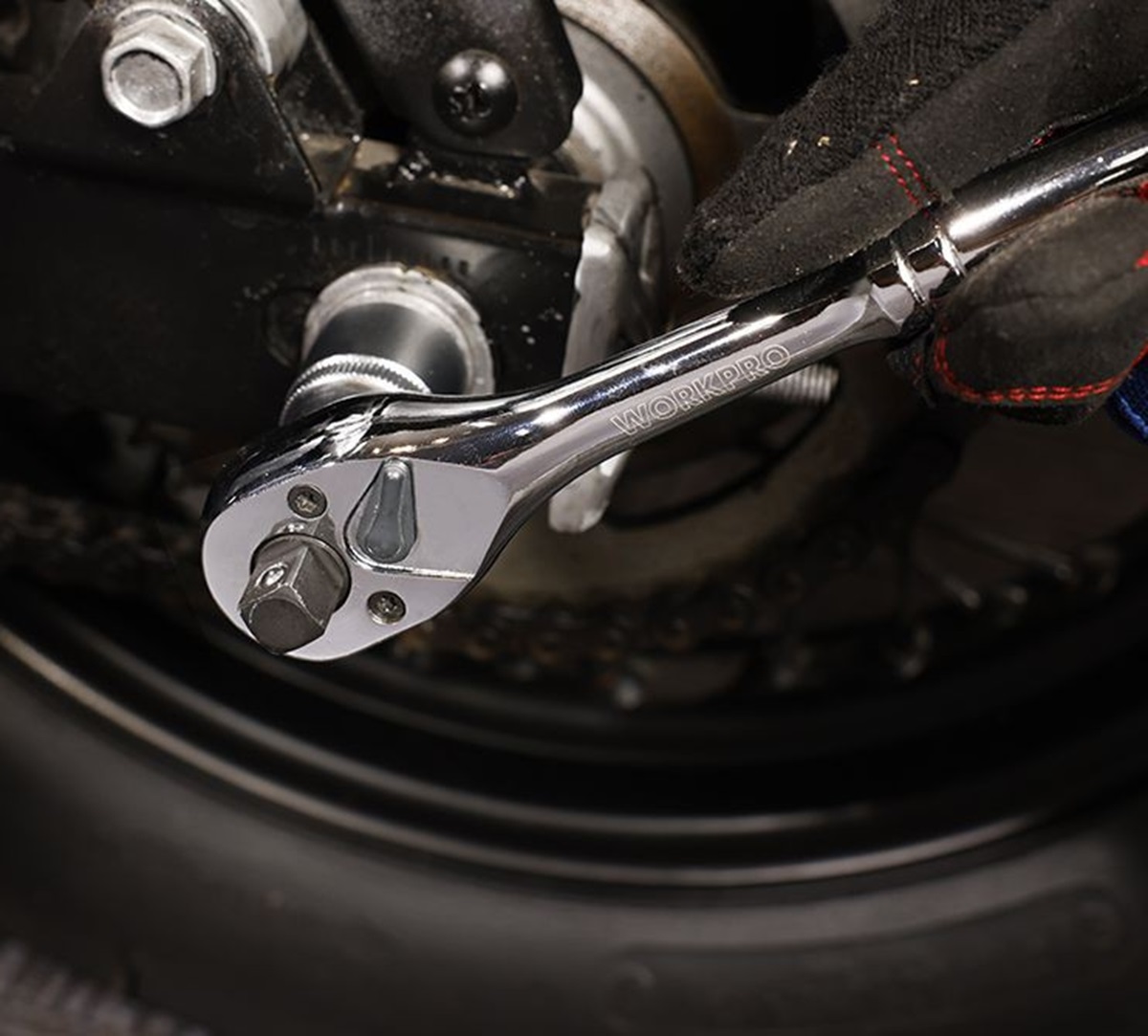 Ключ трещоточный 3 в 1 (1/4", 3/8", 1/2"; 72T) WORKPRO