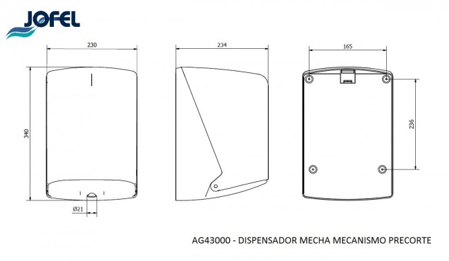 Диспенсер для бумажных полотенец центральной размотки Jofel AG43000