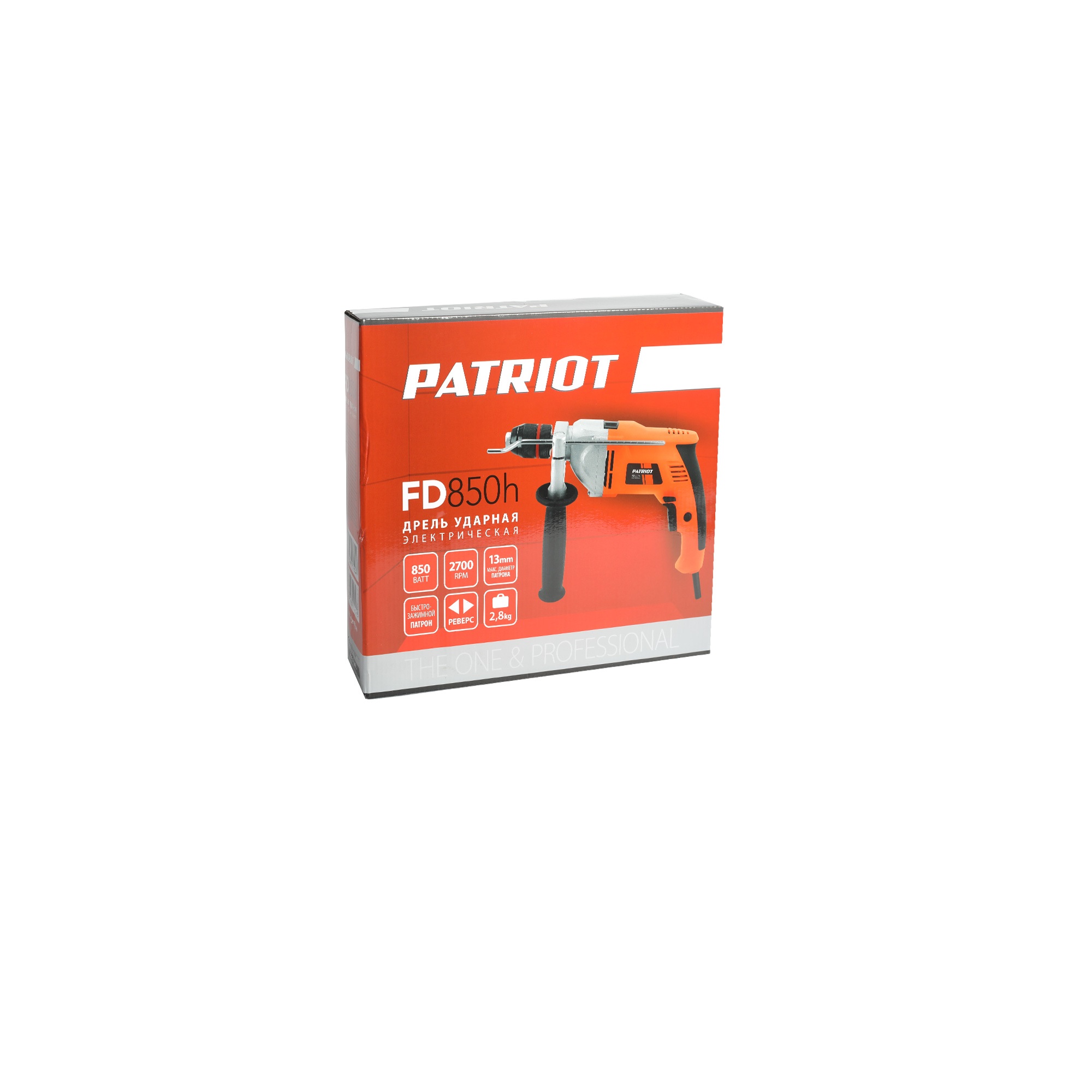 Дрель электрическая ударная PATRIOT FD 850h, 850 Вт, 0-2700 об/мин, 43200 уд/мин