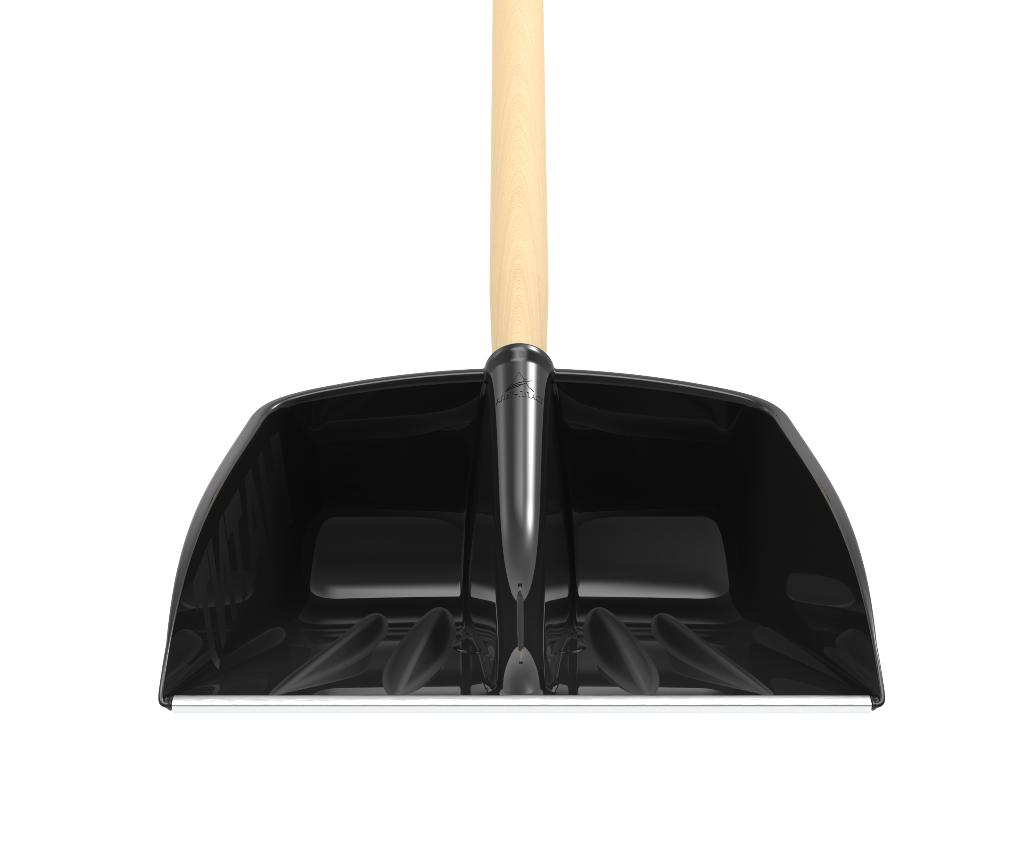 Лопата снеговая с металлической планкой и пластмассовой ручкой «Титан» 470×360мм