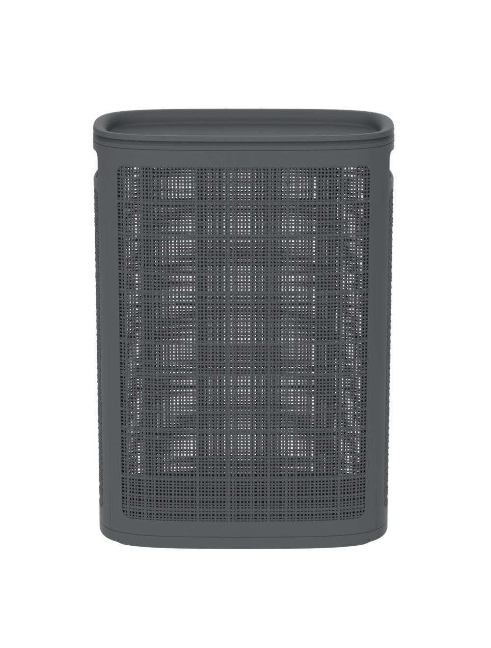 Плетёная корзина для белья сборная «Лён» 45 л (43х20х60 см) графит