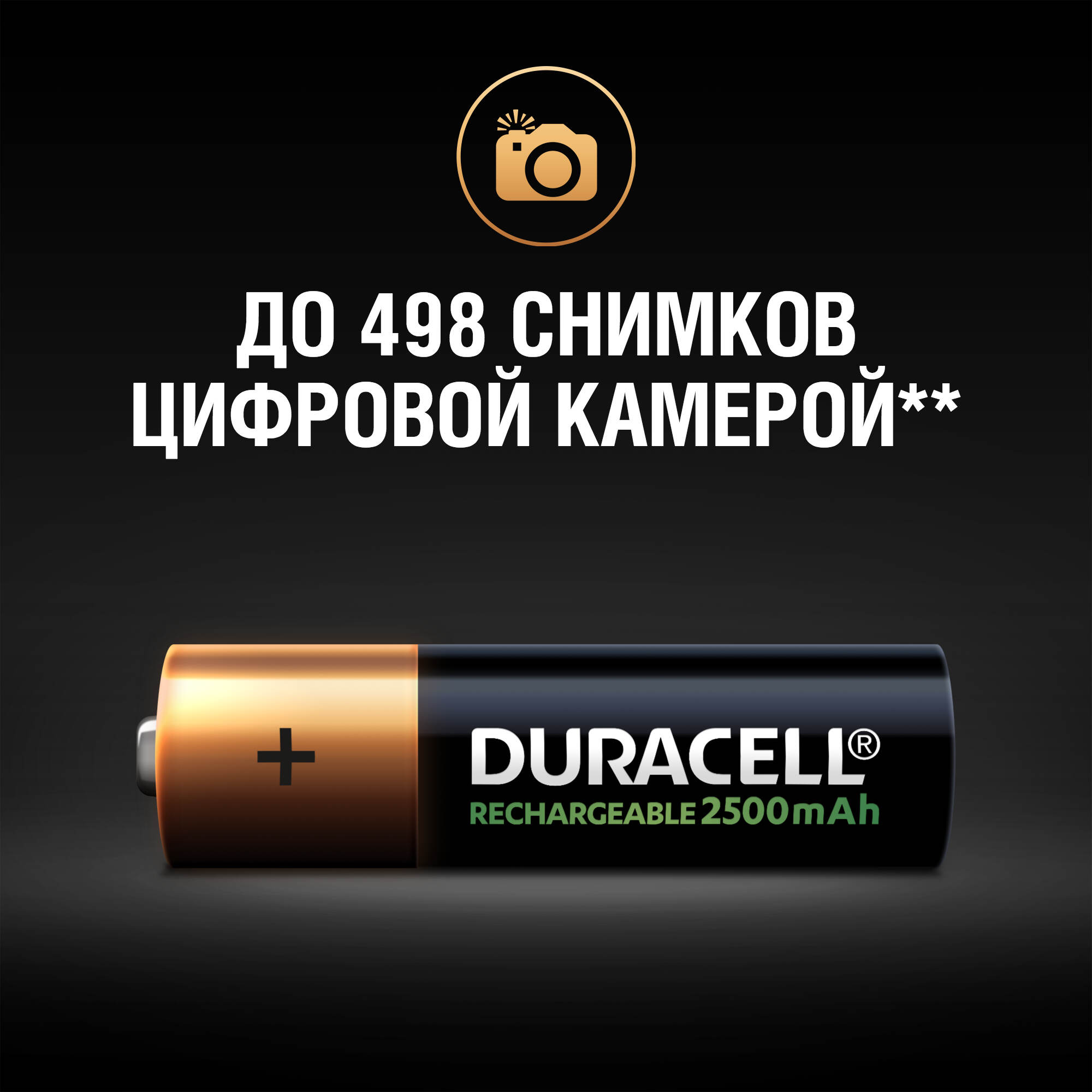 Аккумулятор Duracell HR6-4BL 1.2V, 2500mAh NiMh, размер "AA"