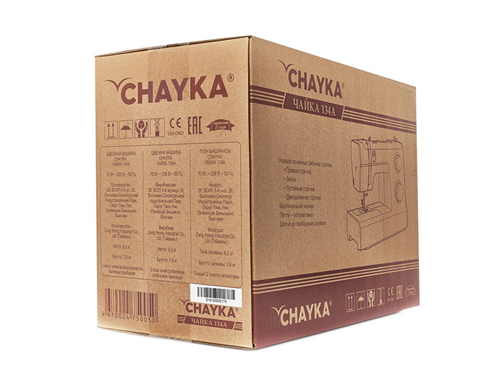 Электромеханическая швейная машина CHAYKA модель ЧАЙКА 134А