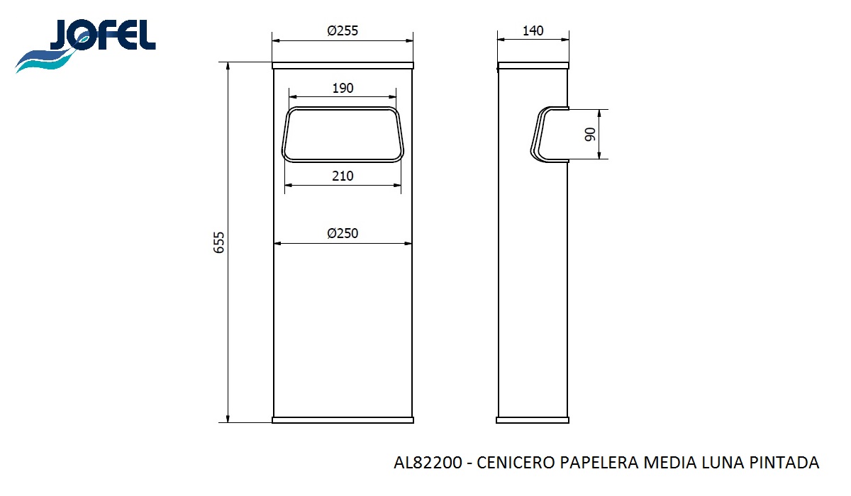 Урна-пепельница Jofel AL82200 15л