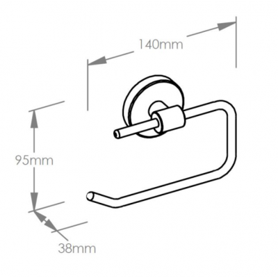 Держатель туалетной бумаги MERIDA HOTEL для бытовых рулонов MHA03