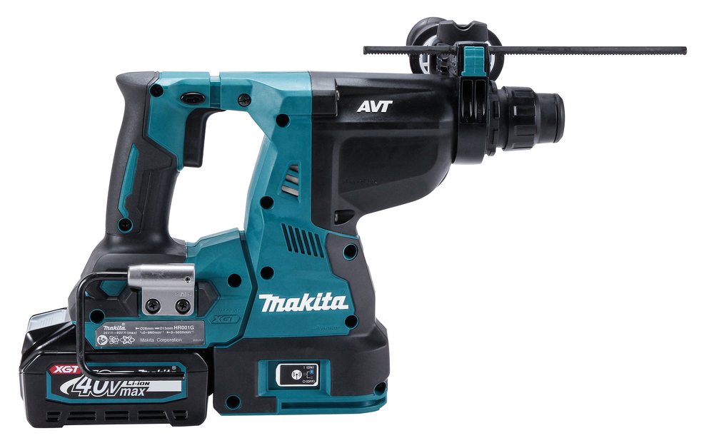 Перфоратор аккумуляторный Makita HR001GM201 XGT 40В, 2х4.0 Ач, 28 мм, 2,8 Дж, SDS-PLUS