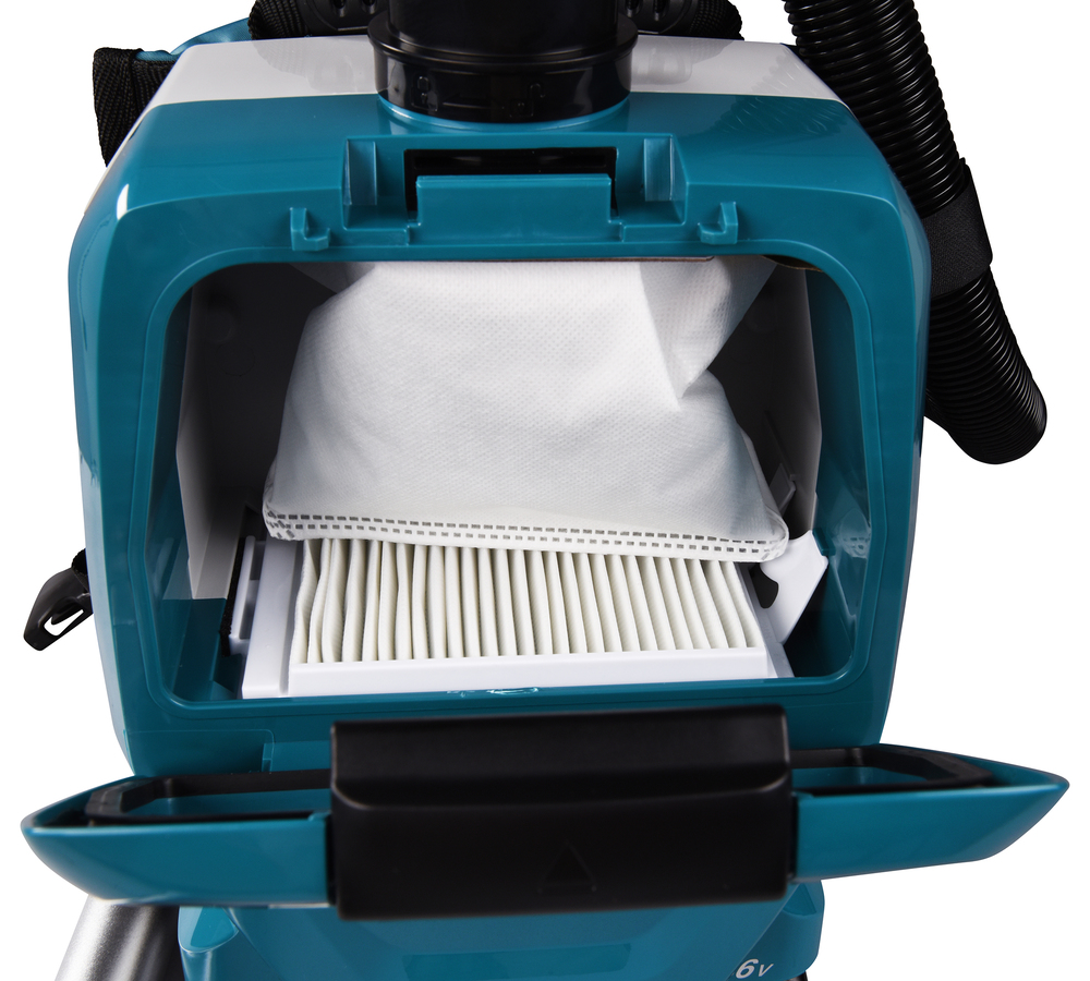 Пылесос ранцевый аккумуляторный Makita DVC261ZX11 LXT 18В X2, 110 мбар, 2 л, без акб и ЗУ