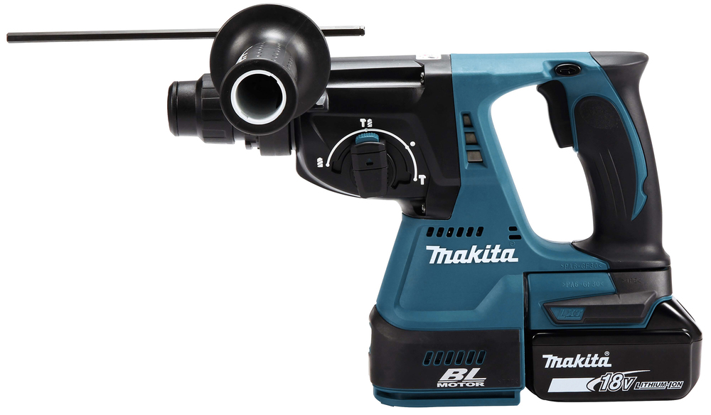 Перфоратор аккумуляторный Makita DHR242RT LXT 18В, 1х5.0 Ач, 24 мм, 2,0 Дж, SDS-PLUS