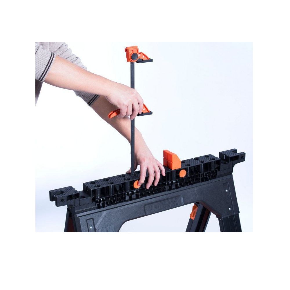 Козлы строительные 2 шт (810 мм) +струбцины 2 шт (до 275 кг) Pony