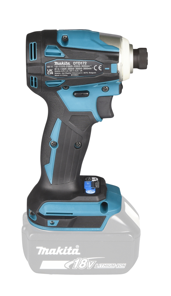 Шуруповерт ударный аккумуляторный Makita DTD172Z LXT 18В, 180 Нм, 3600 об/мин, без акб и ЗУ