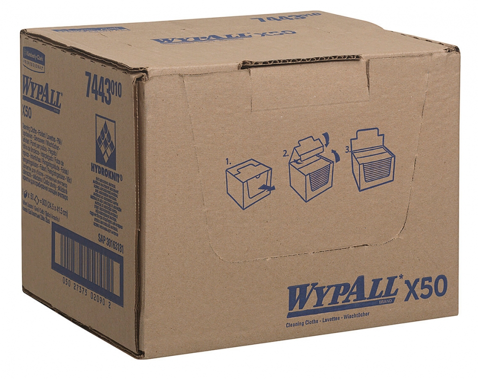 Протирочный материал Kimberly-Clark Wypall® X50 7443, желтый