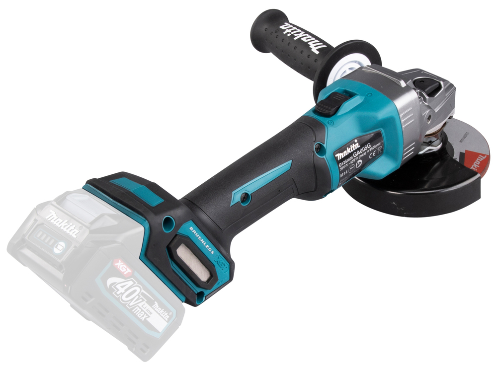 Угловая шлифмашина аккумуляторная Makita GA005GZ XGT BL 40В, 125 мм, 8500 об/мин, без акб и ЗУ